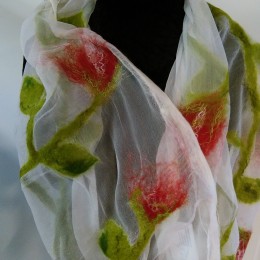 zijden sjaal tulpen