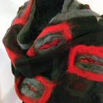 zijden sjaal zwart en rood